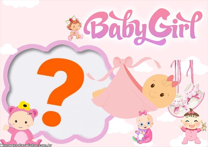 Baby Girl Moldura PNG Infantil para Meninas