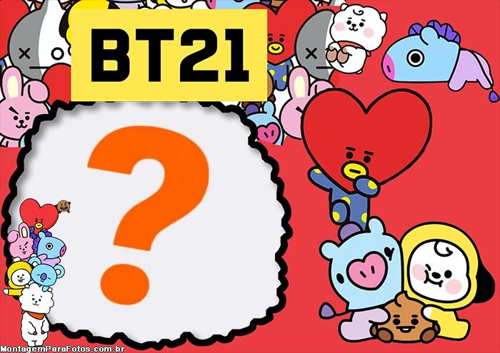 Moldura BT21 Colagem Grátis de Foto