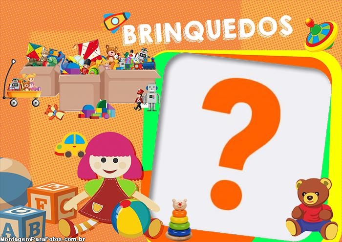 Moldura Brinquedos Colagem de Foto Infantil