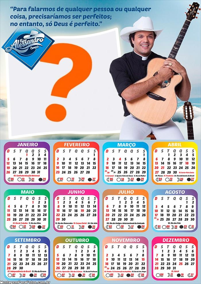 Calendário 2025 Padre Alessandro Montagem Online