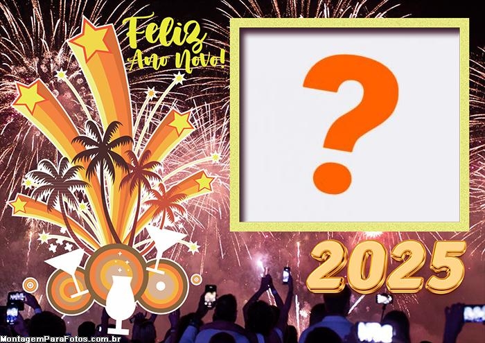 Feliz Ano Novo 2025 Moldura Grátis Online