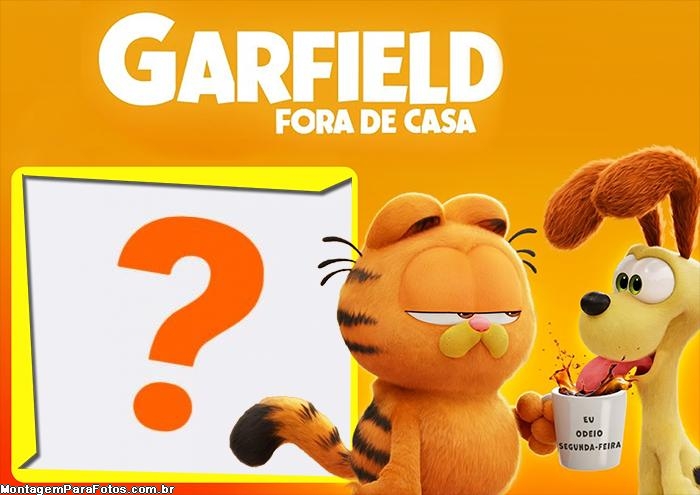 Garfield Fora de Casa Moldura para Foto