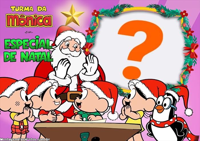 Turma da Mônica Especial de Natal Foto Montagem Online