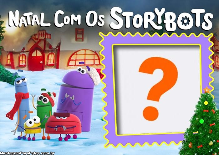 Moldura Natal com os StoryBots FotoMontagem