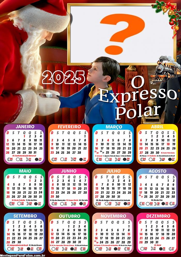 Moldura Calendário 2025 O Expresso Polar Online