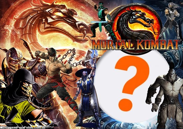 Mortal Kombat Foto Colagem em Moldura