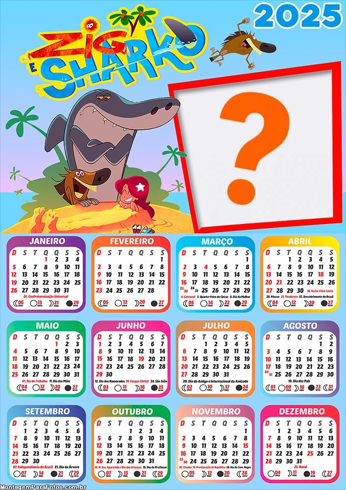 Calendário 2025 Zig & Sharko Montagem Online