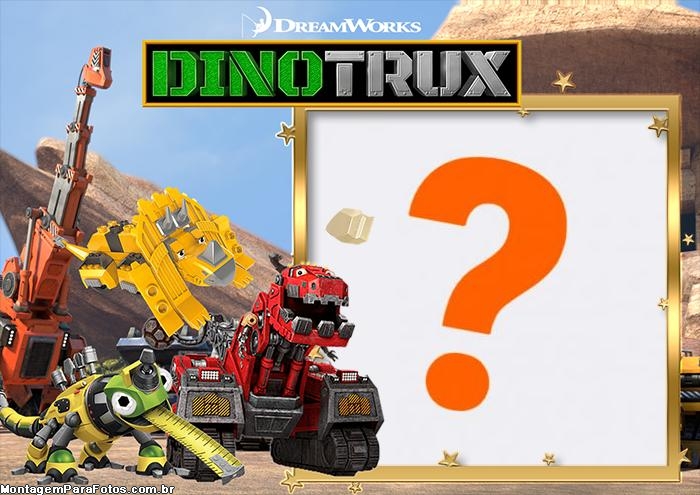 Moldura Dinotrux Colar Foto Infantil