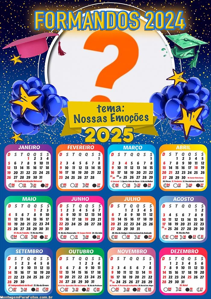 Calendário 2025 Nossas Emoções Formatura