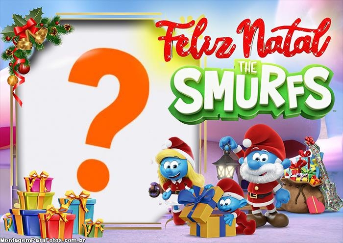 Um Natal Smurfy Foto Moldura Online