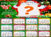 Calendário 2025 Papai Noel Feliz Montagem Online