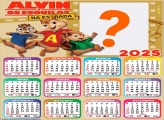 Calendário 2025 Alvin e os Esquilos Colagem Online Grátis