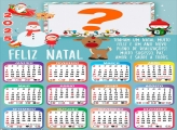 Calendário 2025 Natal Cute Mensagem Natalina Montagem de Foto