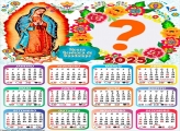 Calendário 2025 Nossa Senhora de Guadalupe Foto Montagem Grátis