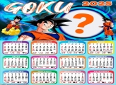 Calendário 2025 Goku Dragon Ball Colagem Online Grátis