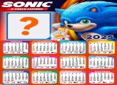 Calendário 2025 Sonic Foto Montagem Grátis