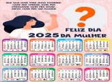 Calendário 2025 Alma Feminina Dia da Mulher Colagem Online Grátis