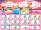 Calendário 2025 Feliz Páscoa Princesas da Disney Montagem Online