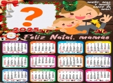 Calendário 2025 Mamãe Feliz Natal Montagem de Foto