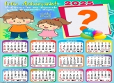 Calendário 2025 Feliz Aniversário da Minha Irmã Montagem Online