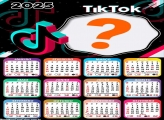 Calendário 2025 Tema Tik Tok Moldura Online