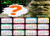 Calendário 2025 O Incrível Hulk Montagem Grátis Online