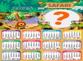 Calendário 2025 Safari Infantil Foto Montagem