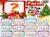 Calendário 2025 Feliz Natal Mickey e Minnie Montagem Online