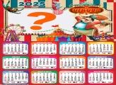 Calendário 2025 Circus Moldura Online