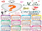 Calendário 2025 Mãe de Catiorro Moldura Online