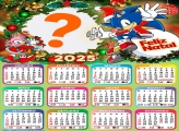 Calendário 2025 Feliz Natal Sonic Foto Montagem Online