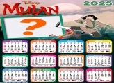 Calendário 2025 Mulan Desenho Montagem Grátis Online