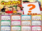 Calendário 2025 Personagens Chaves Desenho Montagem Grátis Online