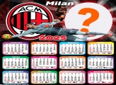 Calendário 2025 Milan Time de Futebol Montagem Online