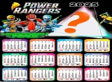 Calendário 2025 Power Rangers Morfagem Feroz Colagem de Foto