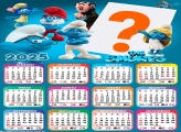 Calendário 2025 The Smurfs Moldura Online