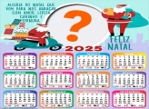 Calendário 2025 Papai Noel Mensagem de Natal Montagem Online