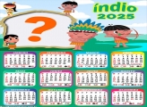 Calendário 2025 Índio Tema Infantil Fazer Montagem Online