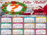 Calendário 2025 Feliz Natal Data de Alegria e Prosperidade Montagem de Foto