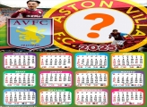 Calendário 2025 Aston Villa Time de Futebol Fazer Montagem