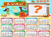 Calendário 2025 Luau Moldura Online