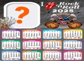 Calendário 2025 I Love Rock in Roll Fazer Montagem Online