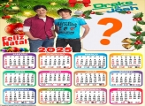 Calendário 2025 Feliz Natal Drake e Josh Montagem de Foto