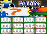 Calendário 2025 Rainbow Friends Roblox Colagem Grátis