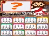 Calendário 2025 Frase Natalina de Jesus Cristo Colagem de Foto