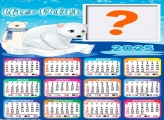 Calendário 2025 Urso Polar Montagem Grátis Online