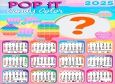 Calendário 2025 Pop iT Candy Color Colagem de Foto