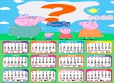 Calendário 2025 Peppa Pig Família Montagem Grátis Online