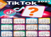 Calendário 2025 TikTok Moldura Online