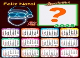 Calendário 2025 Papai Noel Neon Iluminado Montagem Online